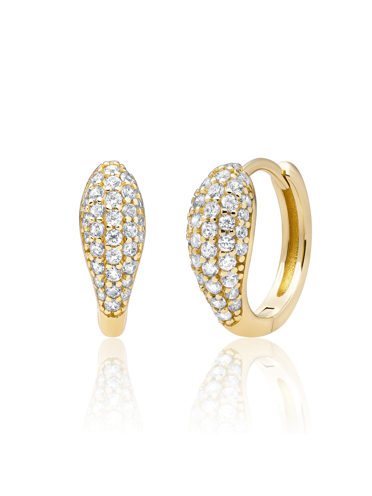 Bold Fuse Small Creolen Zirconia - Gold Plated