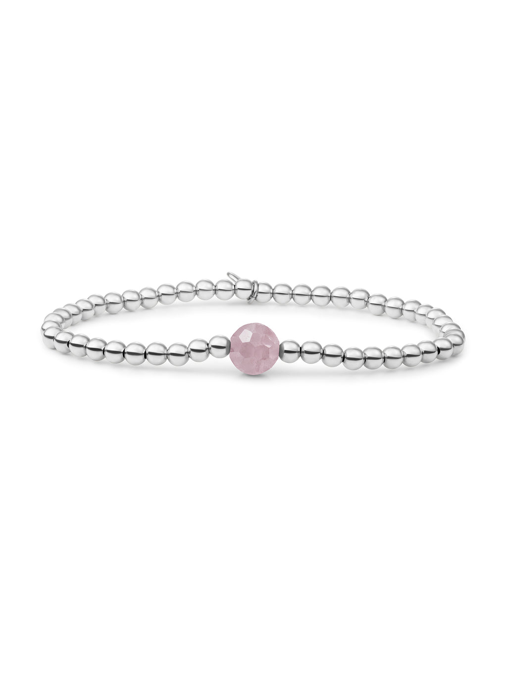 Core Armband pink Opalite - Rhodium Plated