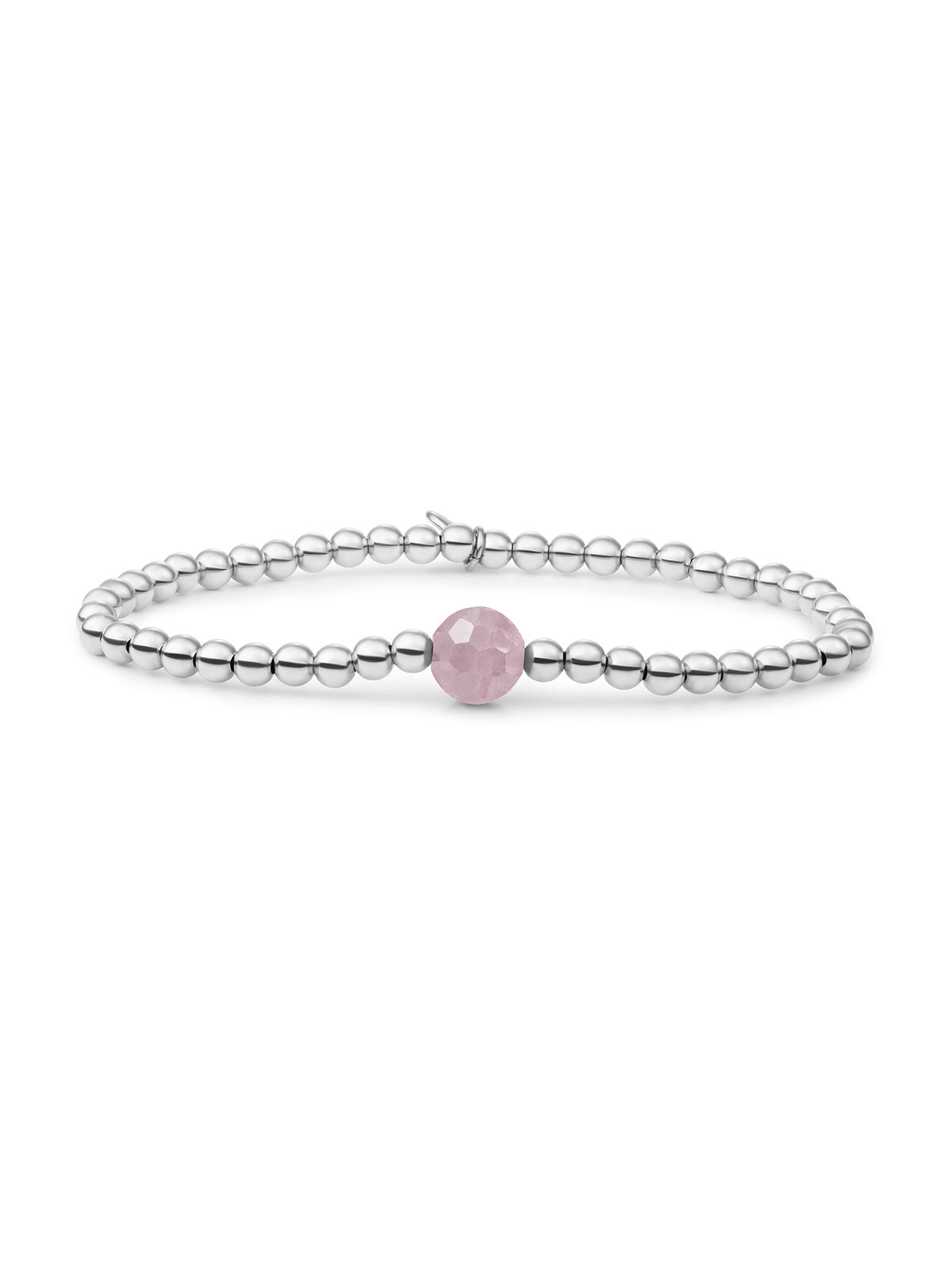 Core Armband pink Opalite - Rhodium Plated