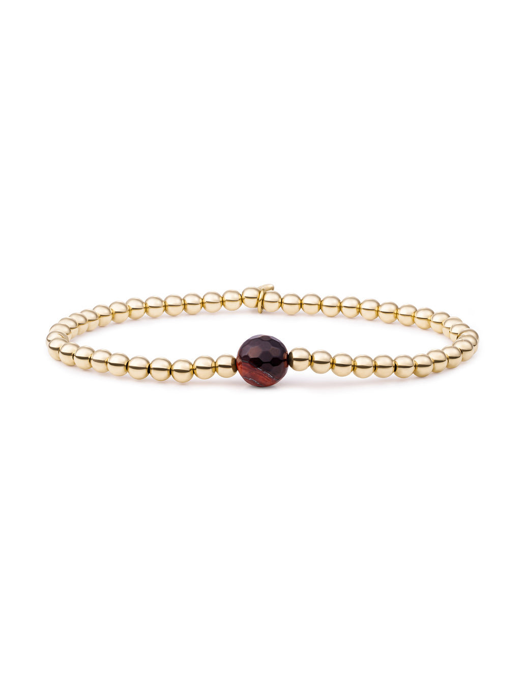 Core Armband Red Tiger Eye - Gold Plated