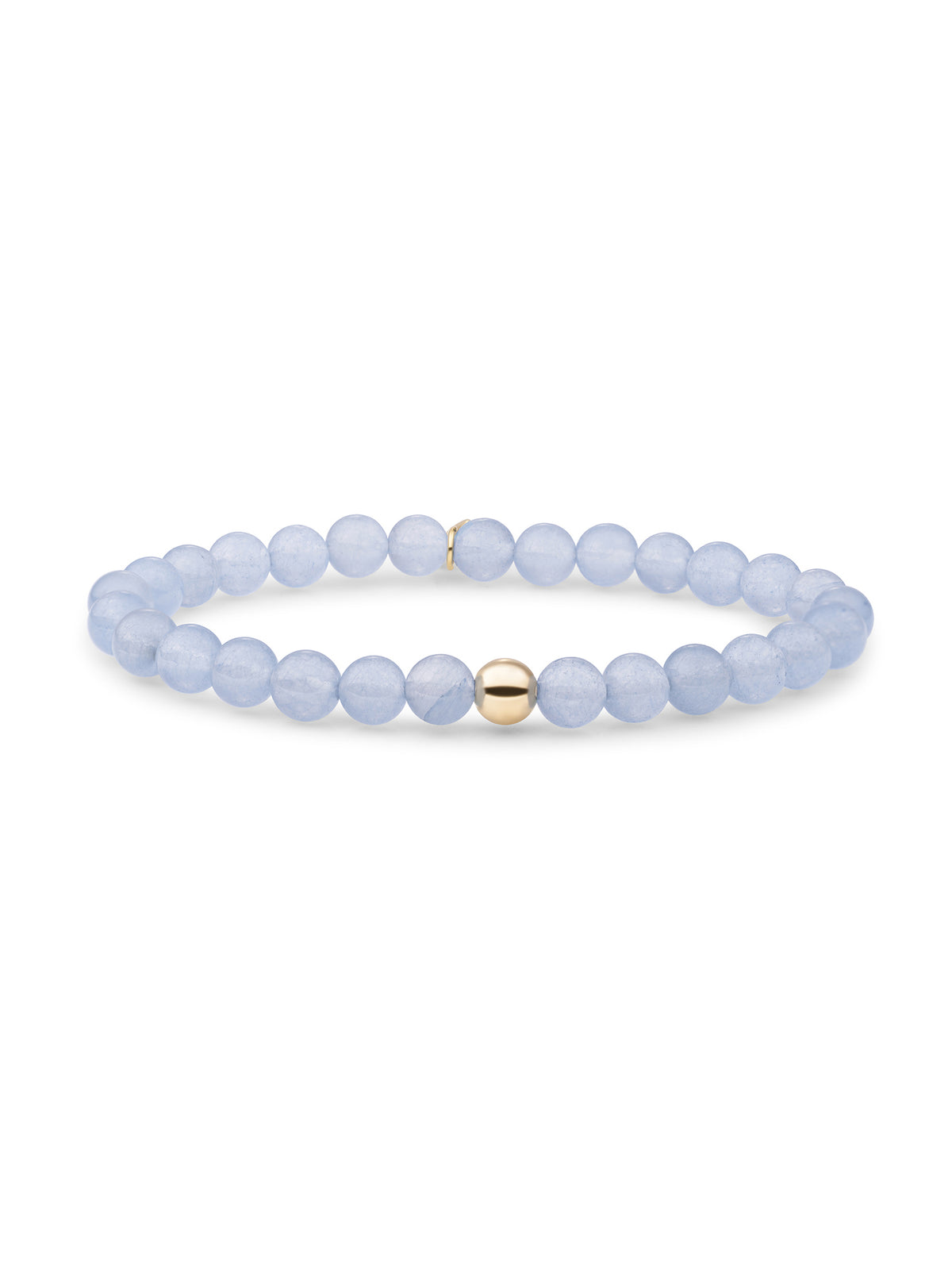Saturn Armband Large Ice Blue Quartz - Gold Plated