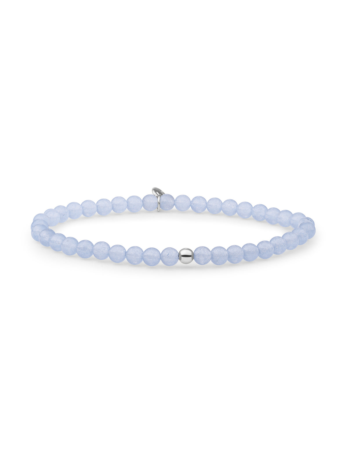 Saturn Armband Small Ice Blue Quartz - Rhodium Plated