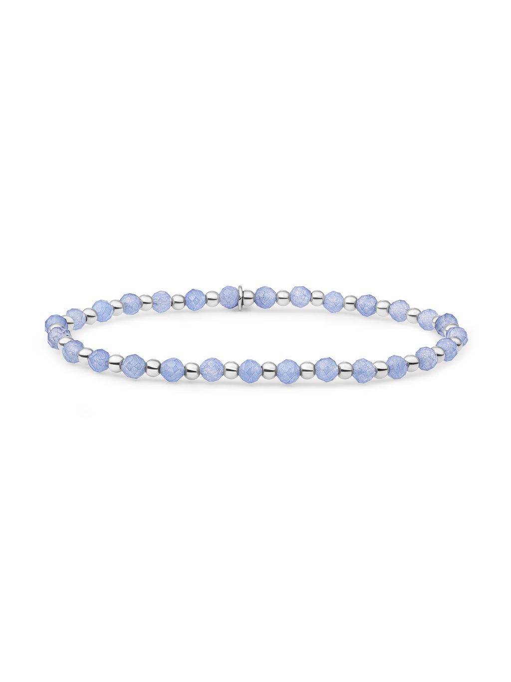 Interstellar Armband Ice Blue Quartz - Rhodium Plated