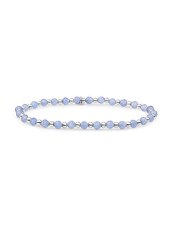 Interstellar Armband Ice Blue Quartz - Rhodium Plated