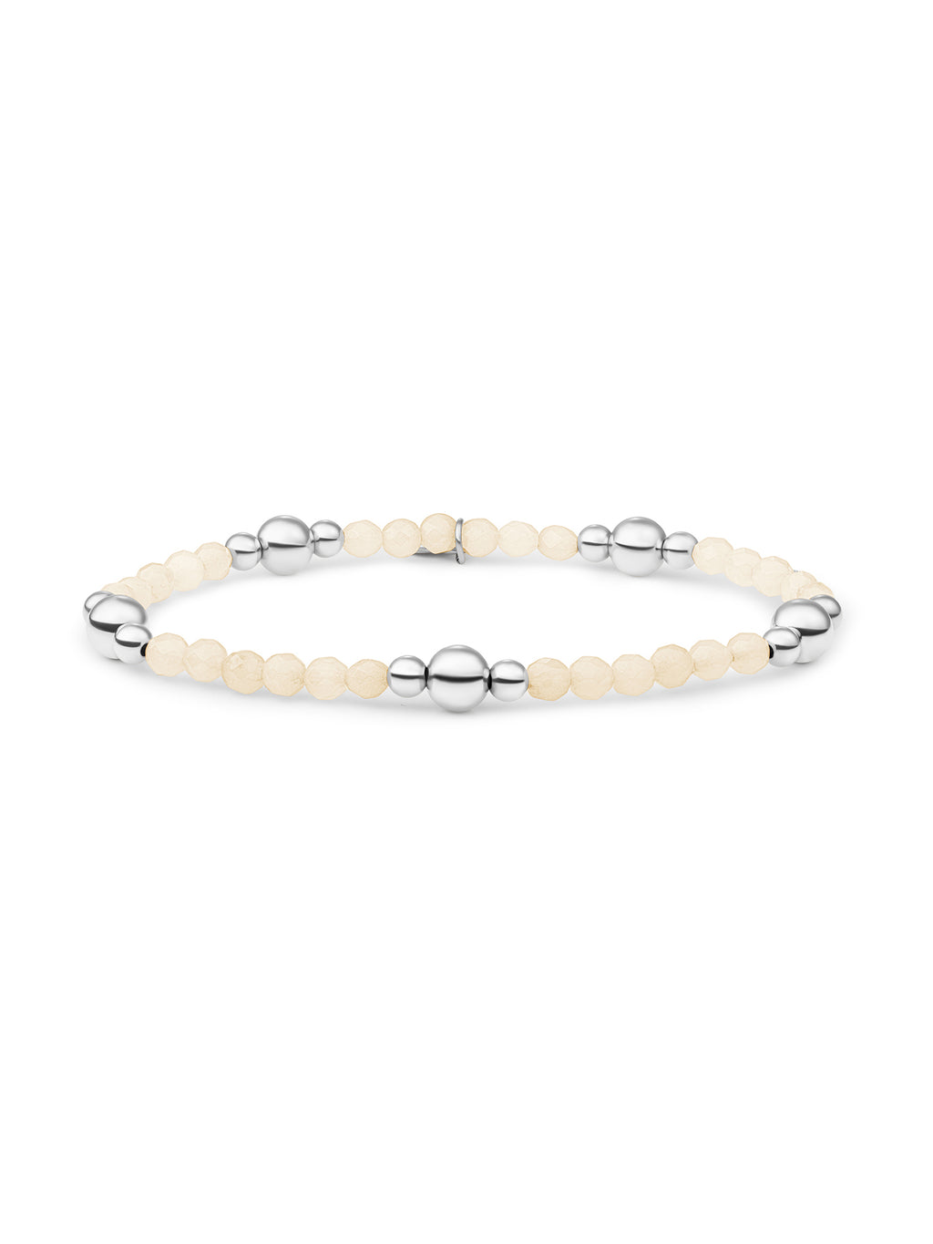 Bold Mix Armband Buttery Jade - Rhodium Plated