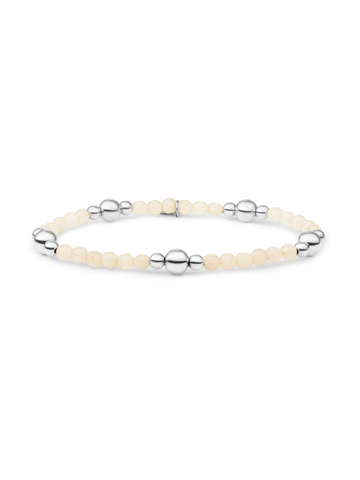 Bold Mix Armband Buttery Jade - Rhodium Plated