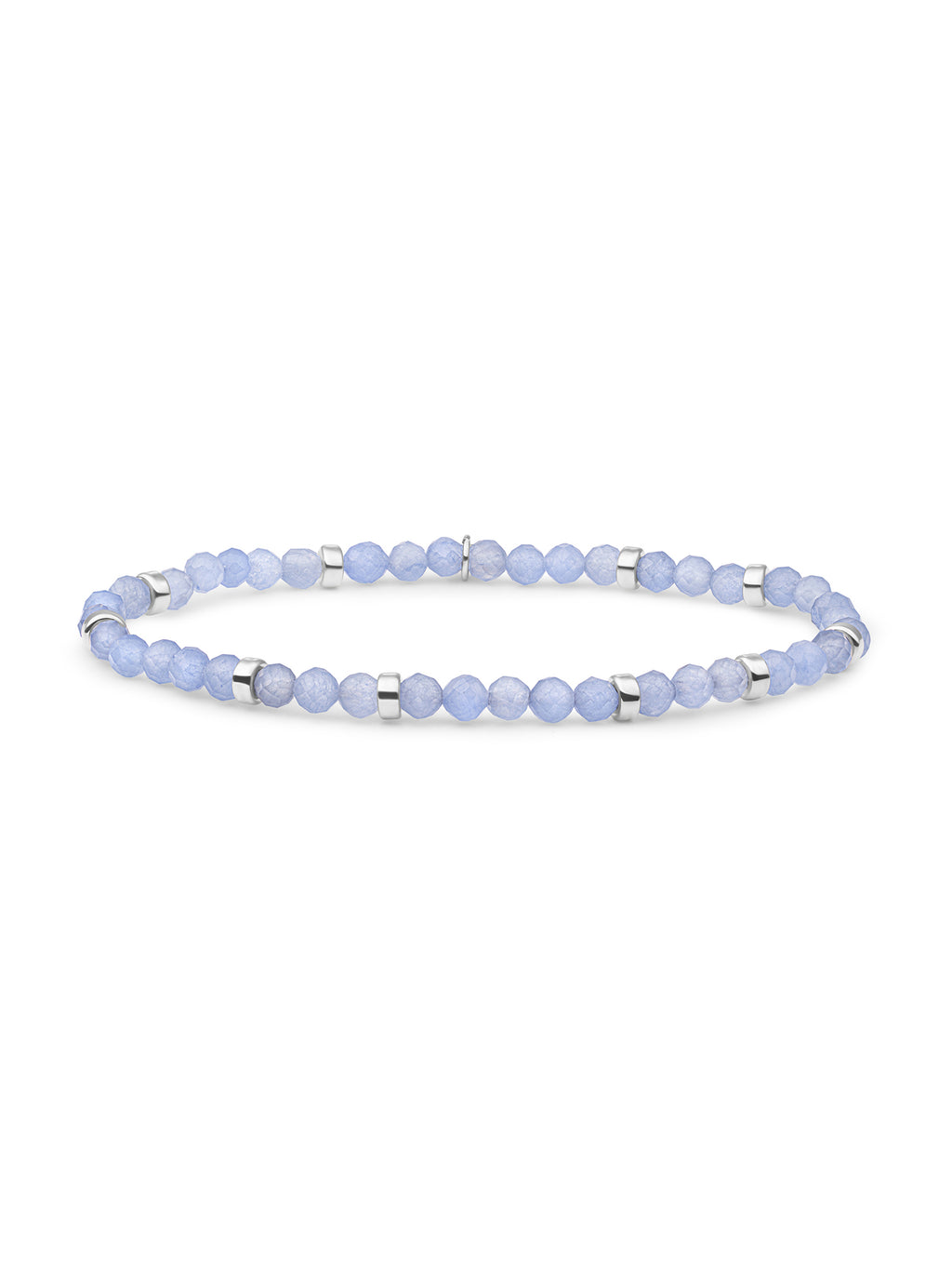 Roundel Interstellar Armband Ice Blue Quartz - Rhodium Plated