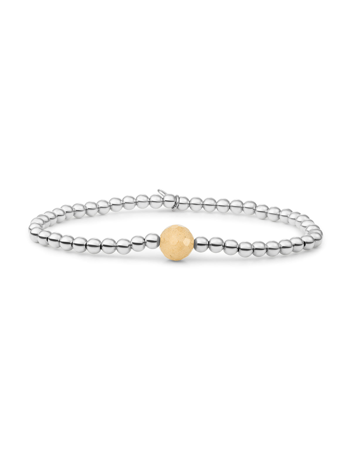 Core Armband Buttery Jade - Rhodium Plated