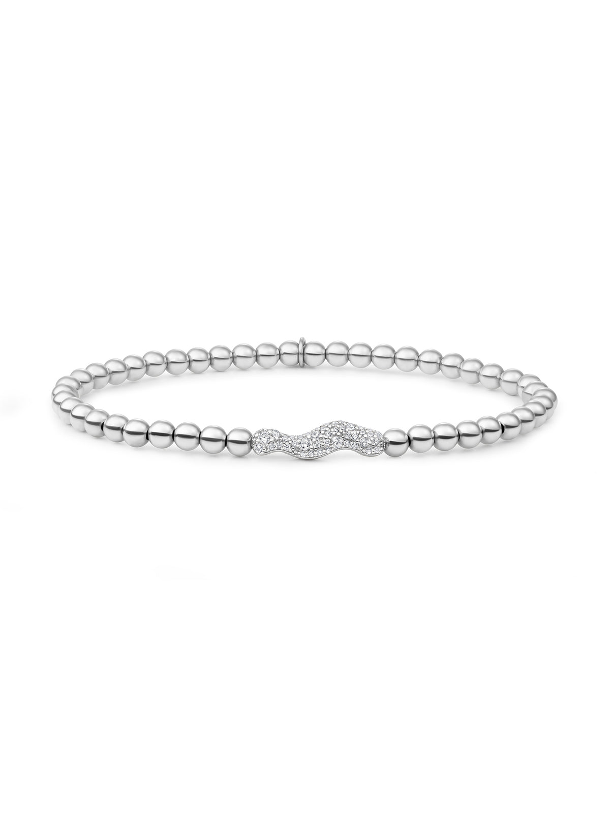 Pave Twirl Armband Zirconia - Rhodium Plated