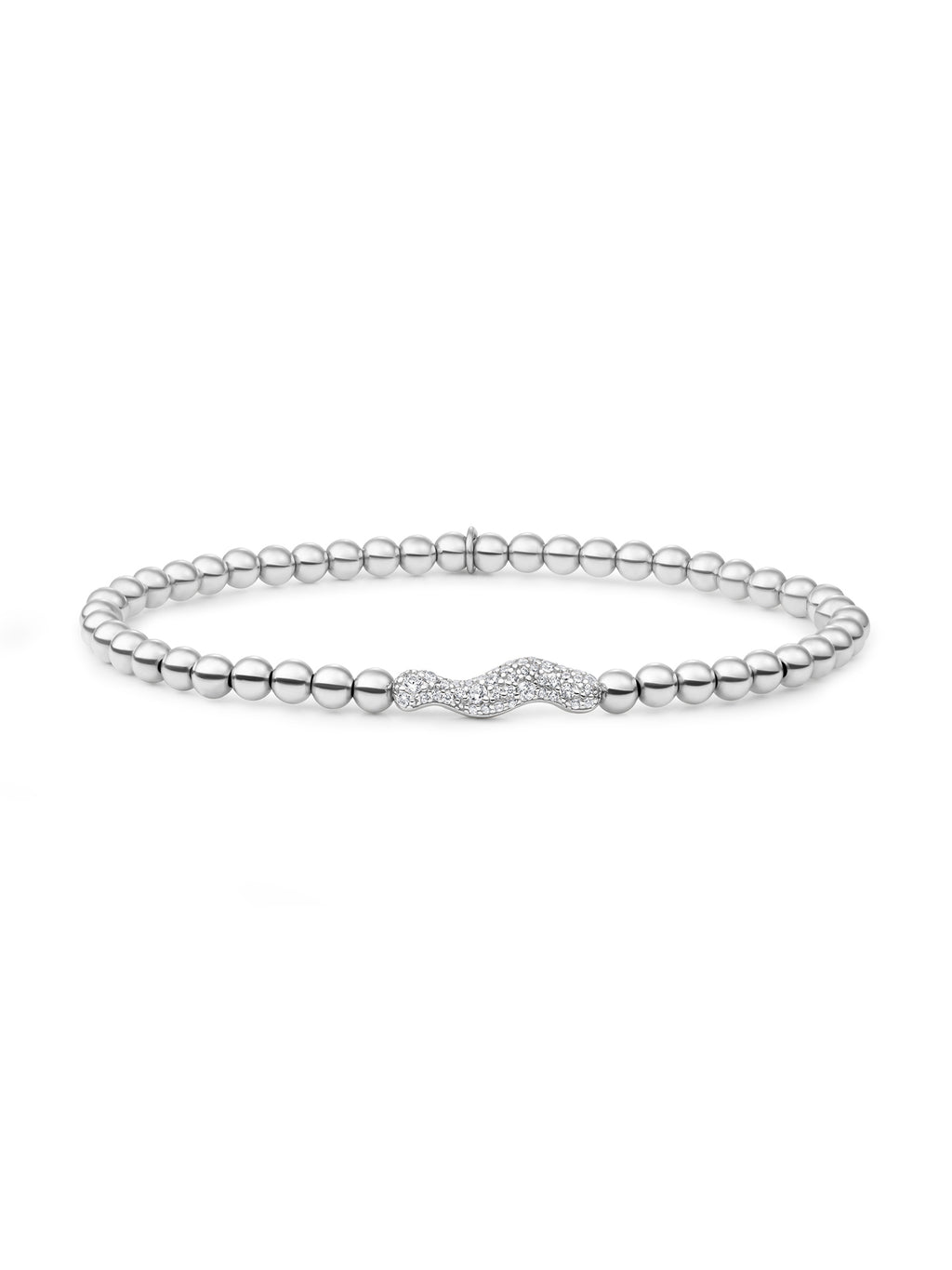 Pave Twirl Armband Zirconia - Rhodium Plated