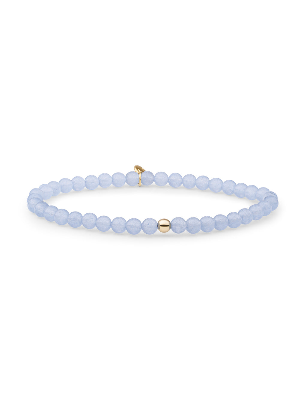 Saturn Armband Small Ice Blue Quartz - Gold Plated