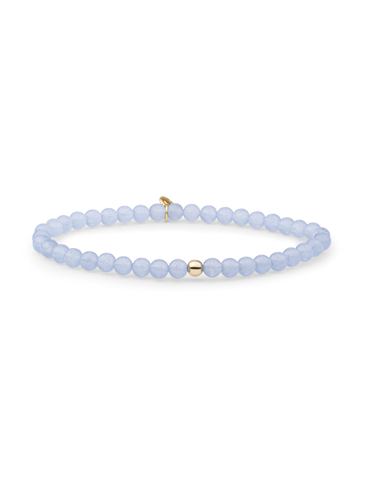 Saturn Armband Small Ice Blue Quartz - Gold Plated