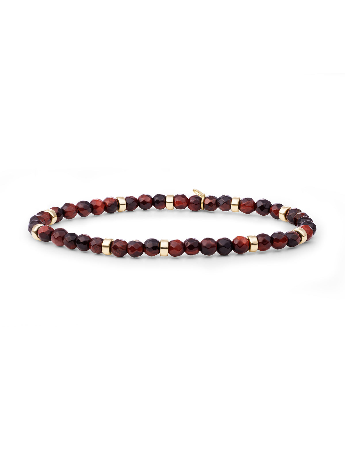 Roundel Interstellar Armband Red Tiger Eye - Gold Plated