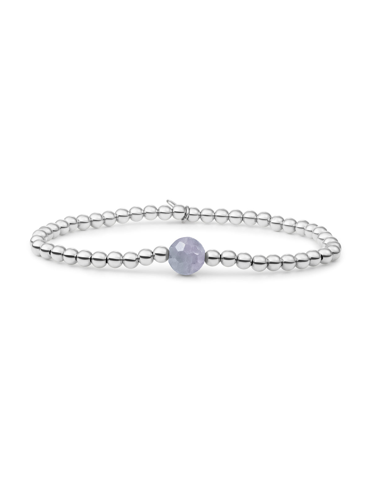 Core Armband Ice Blue Quartz - Rhodium Plated
