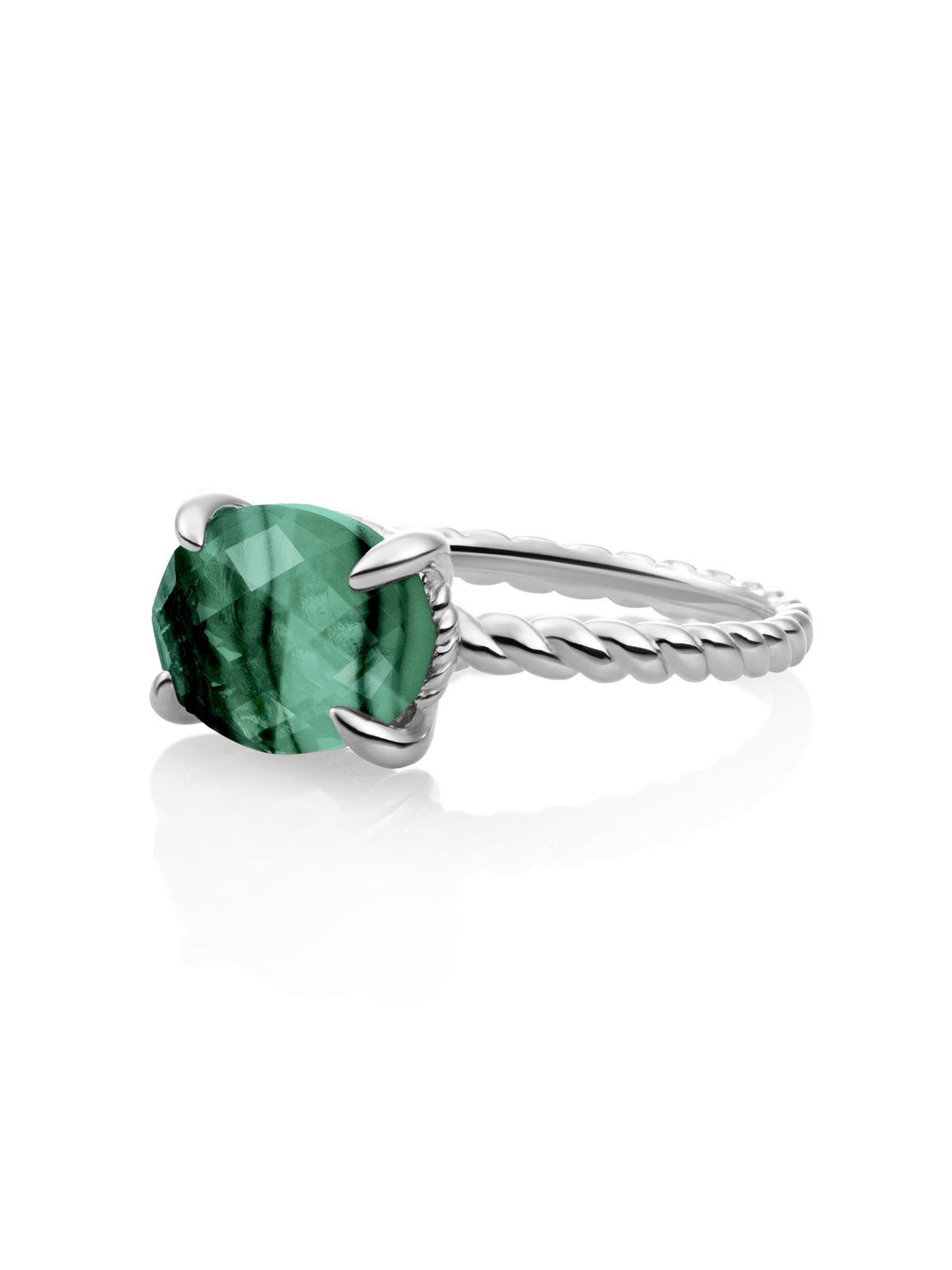 Twist Ring Malachite Zilver - 50