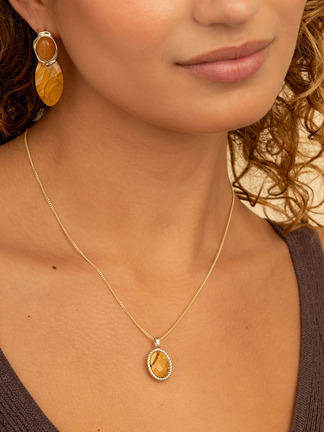 Twist Pendant landscape Jasper