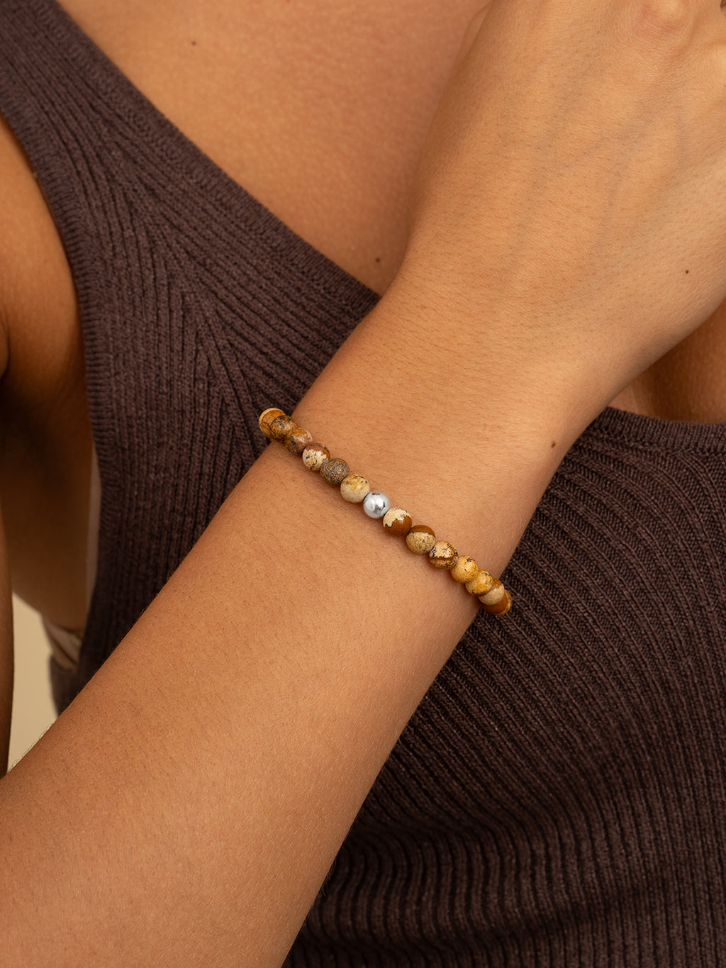 Saturn Armband Large Landscape Jasper