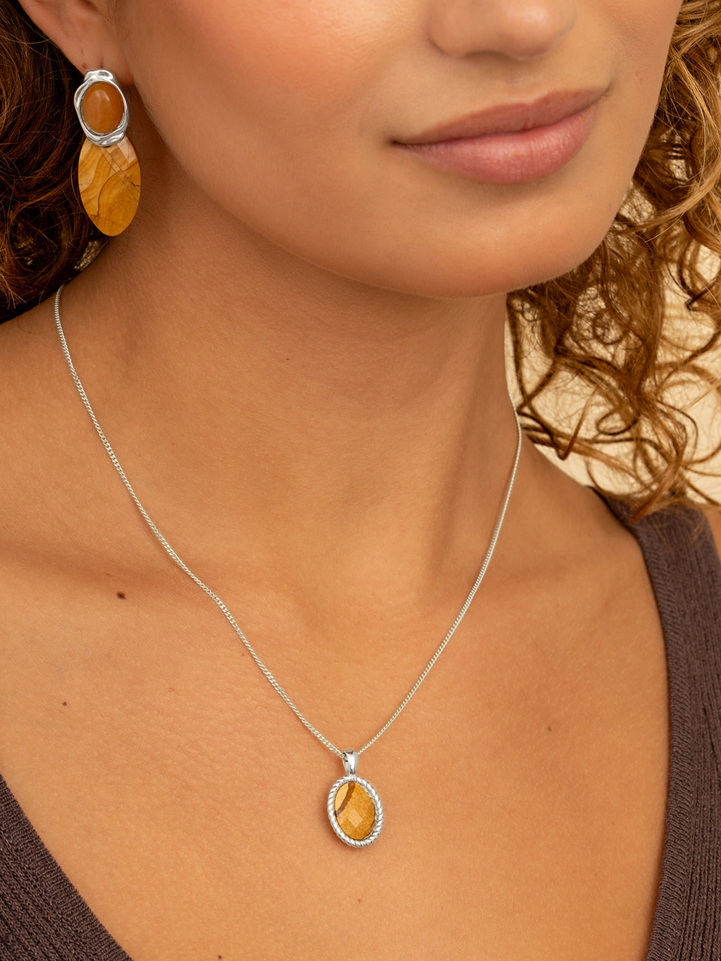 Twist Pendant landscape Jasper