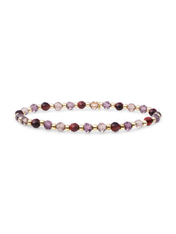 Interstellar Armband Multi Gem - Mulberry - Gold Plated