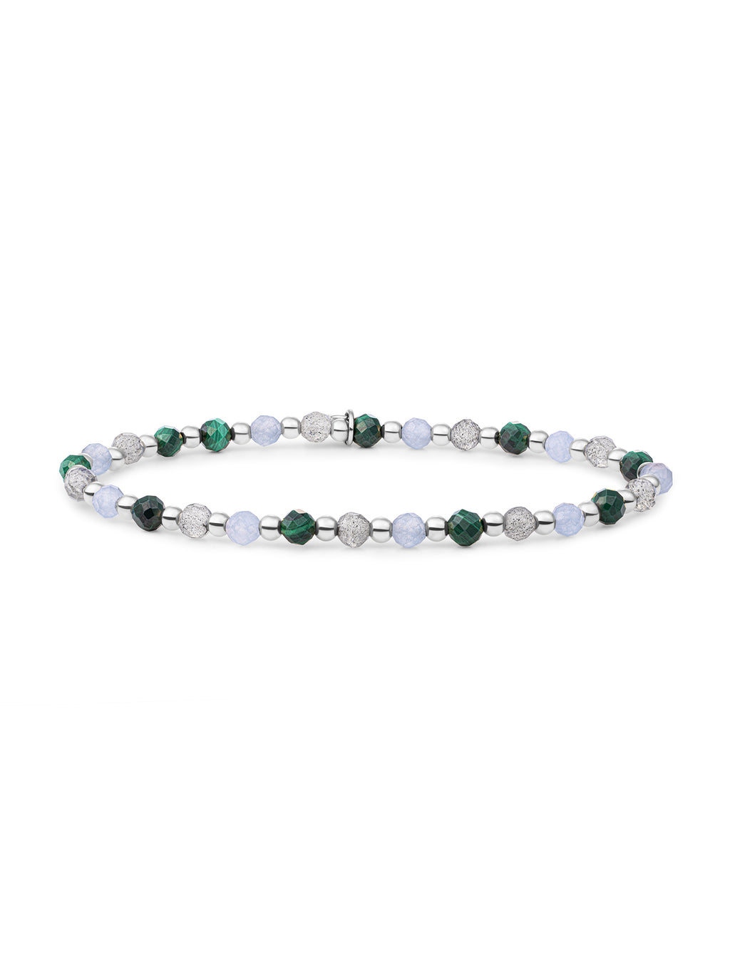 Interstellar Armband Multi Gem - Evergreen - Rhodium Plated