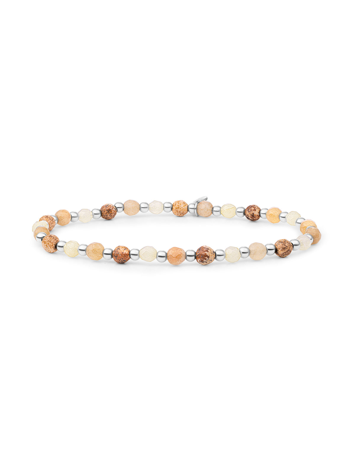 Interstellar Armband Multi Gem - Amber - Rhodium Plated