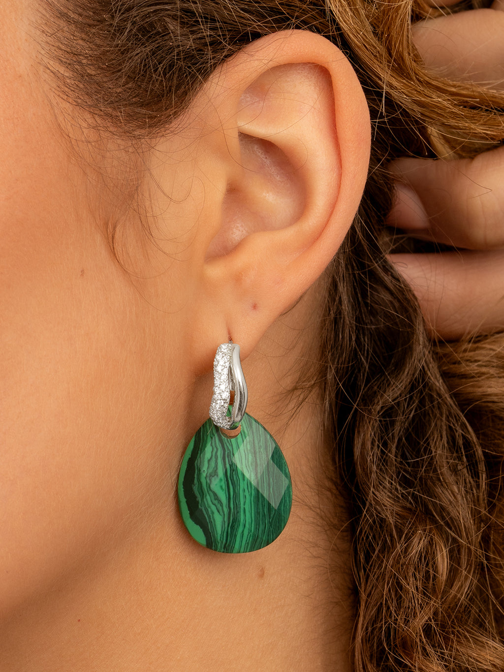 Pave Double Twirl Creolen Zirconia