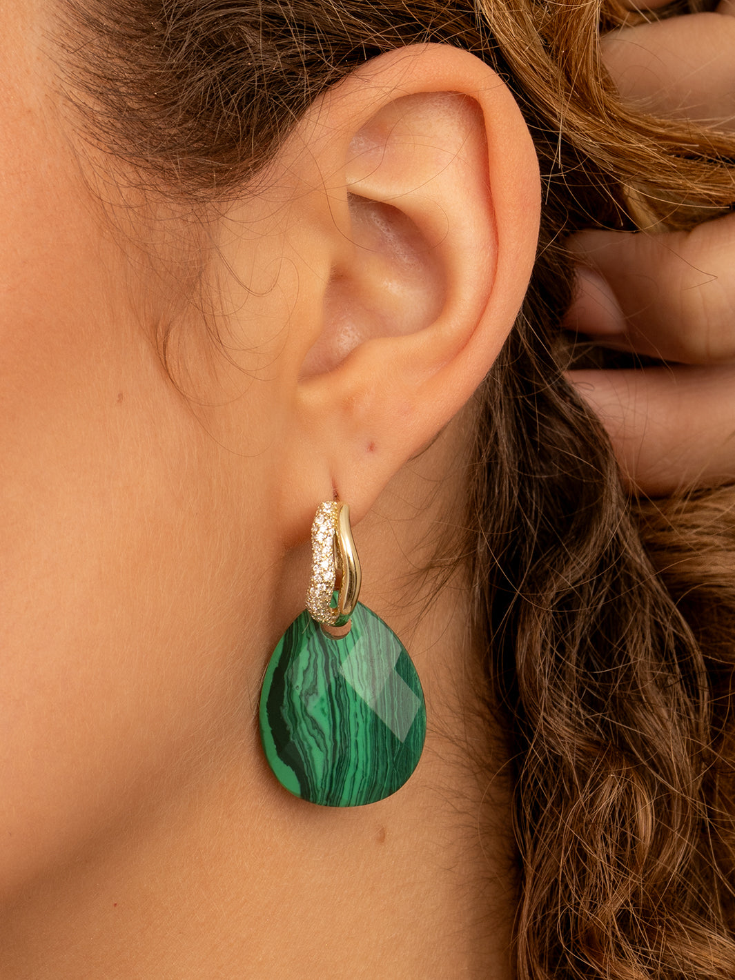 Pave Double Twirl Creolen Zirconia
