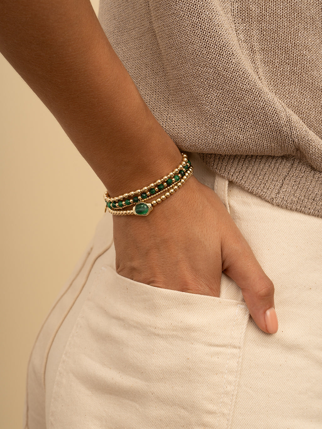 Flow Armband Malachite