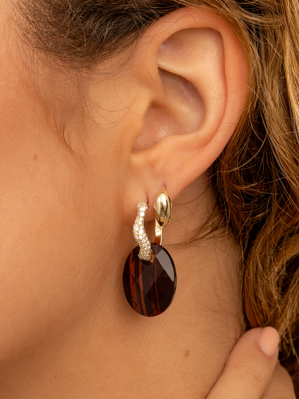 Pave Twirl Creolen Zirconia