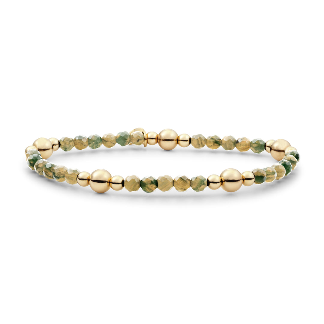 Ya'an green jade bold mix bracelet