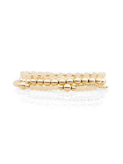 Buttery Jade Roundel Bold Mix Armbanden Set Goud - Sets