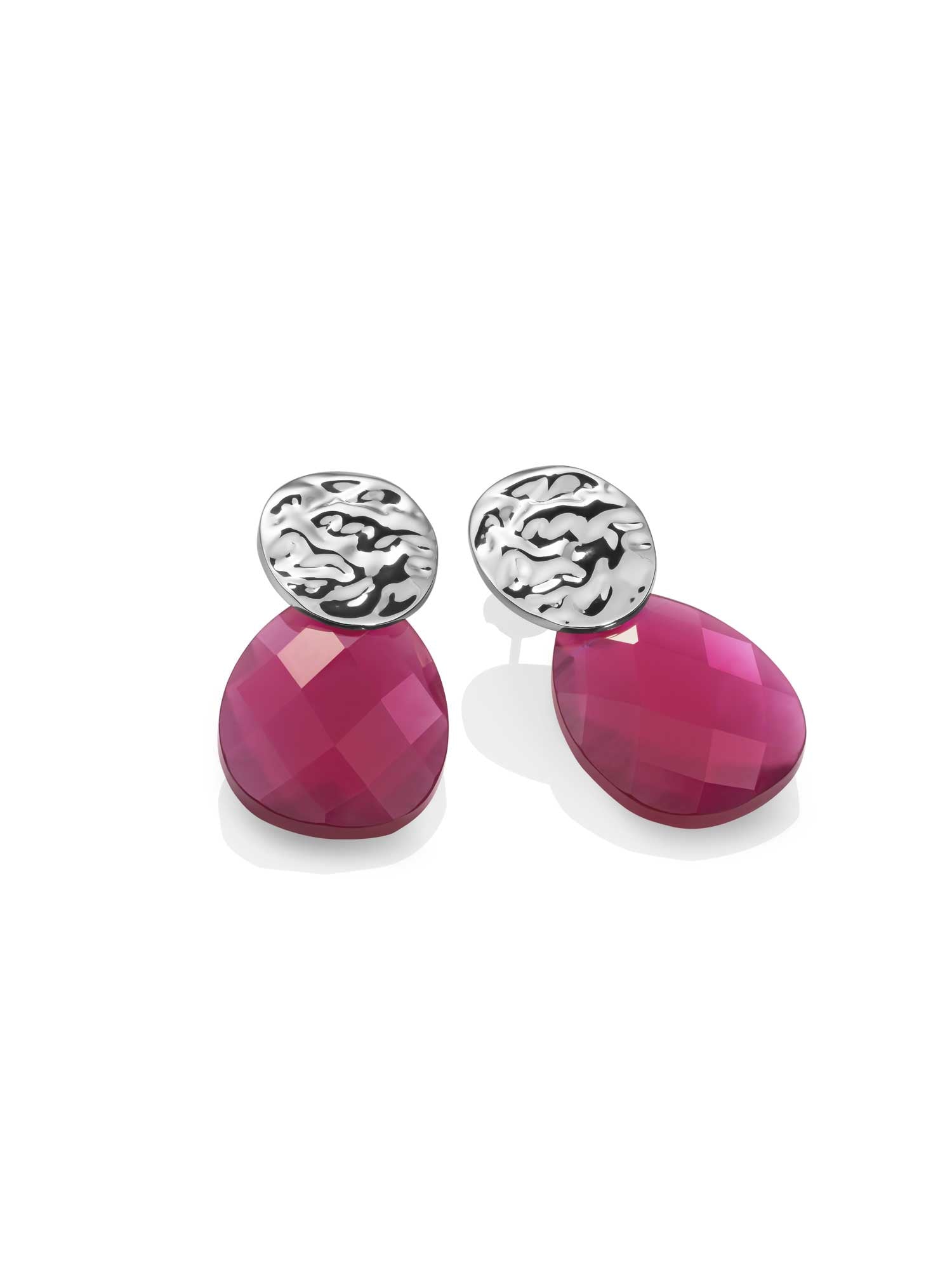 Candy Jade Afterglow Fuse Push Back Oorbellen Set - Rhodium Plated - Sets