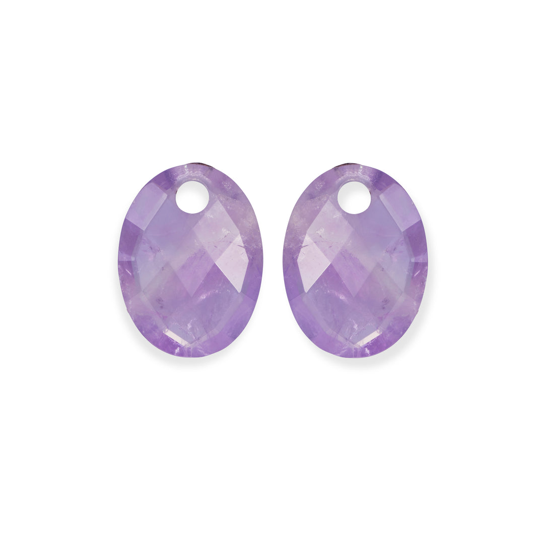Amethyst Medium Oval Earring Gemstones