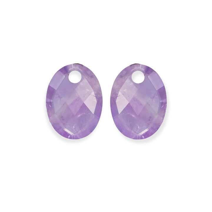 Amethyst Medium Oval Earring Gemstones