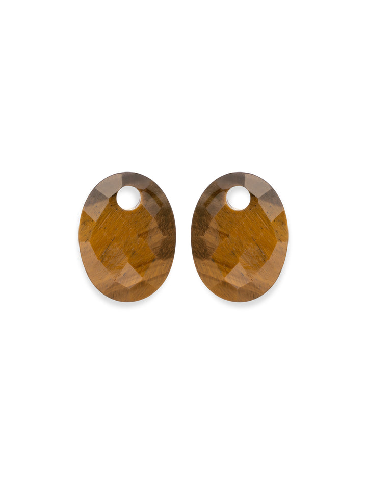 Tiger Eye Medium Oval Oorbel Edelstenen