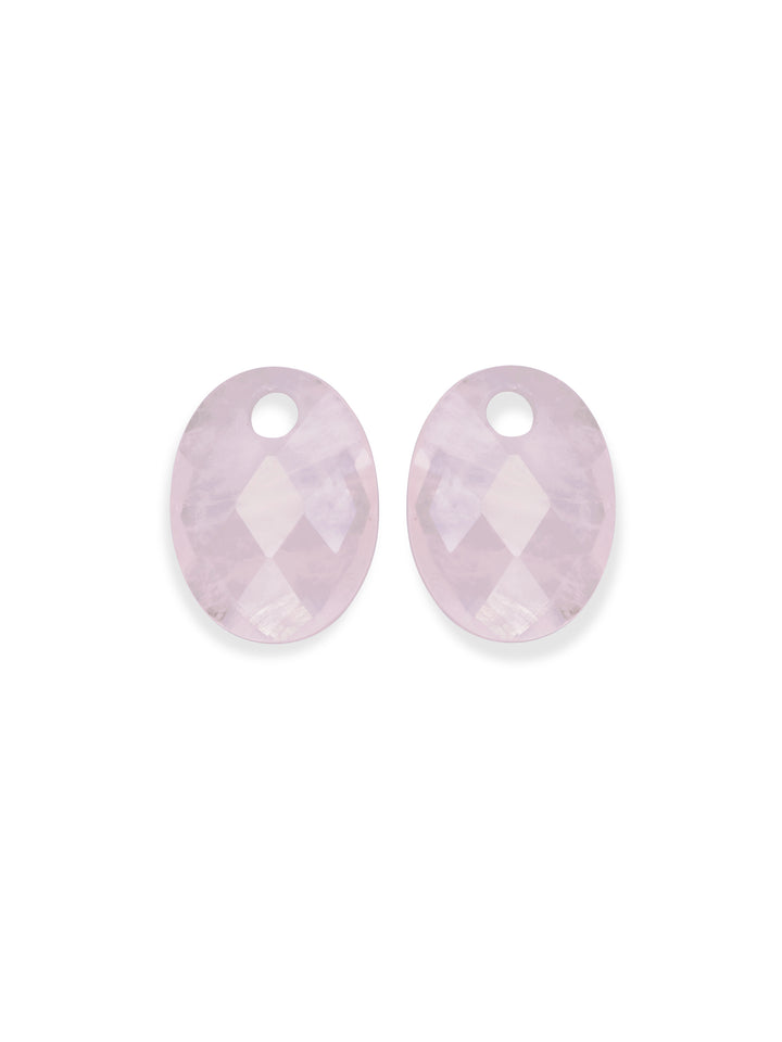 Rose Quartz Medium Oval oorbel edelstenen