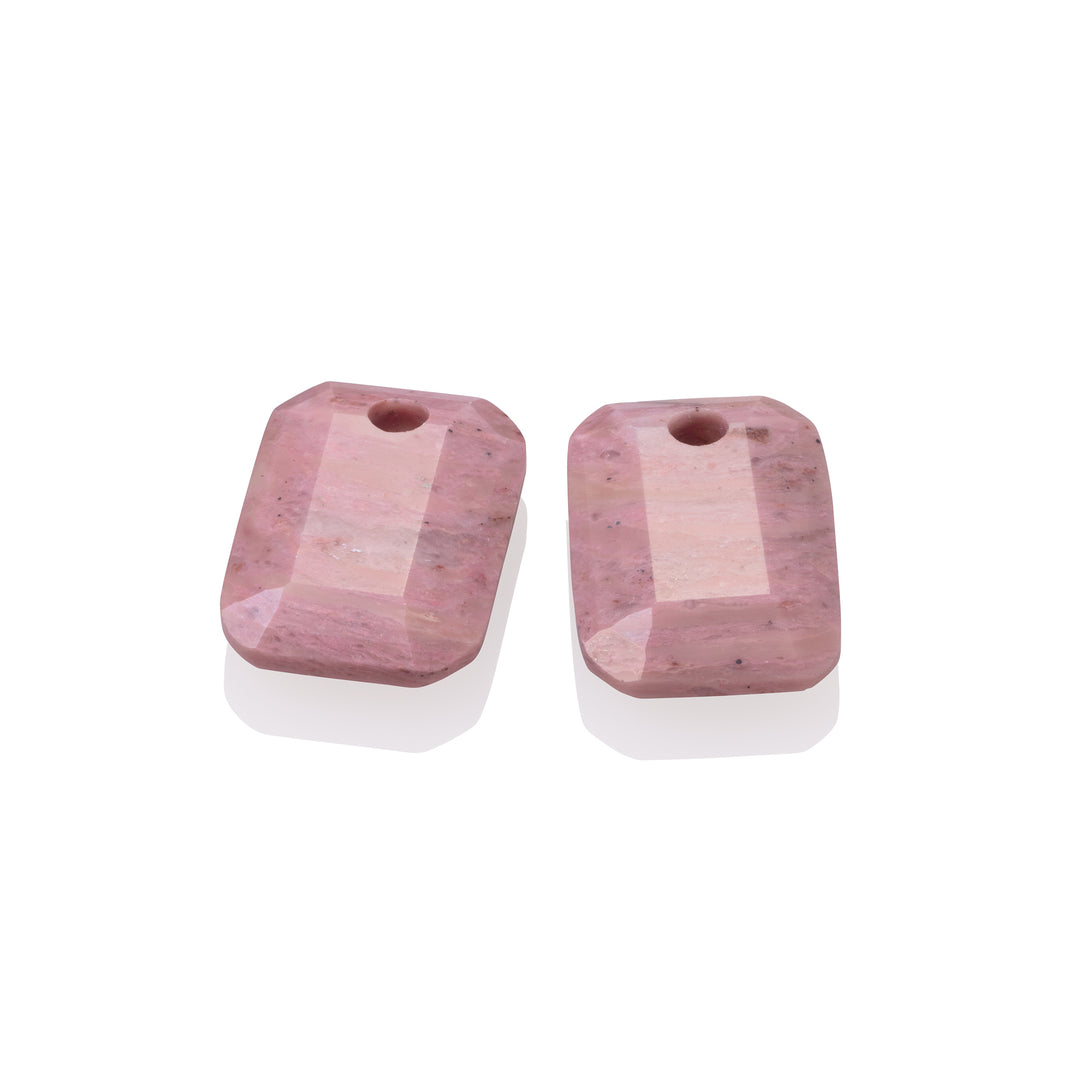 Pink Rhodonite Baguette Earring Gemstones