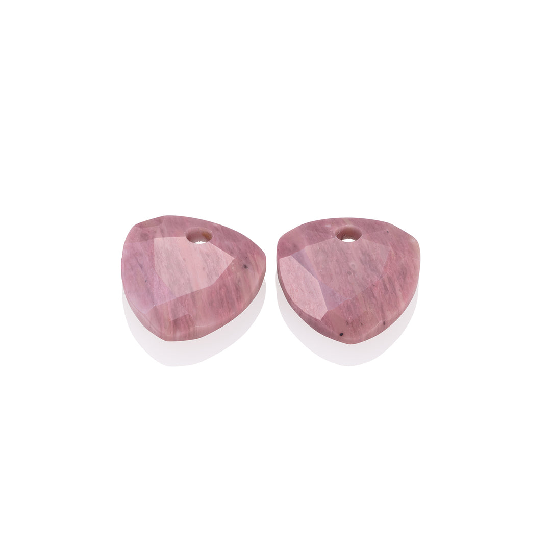 Pink Rhodonite Trillion Cut Earring Gemstones