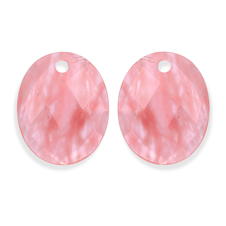Cherry Quartz Large Oval Earring Gemstones
