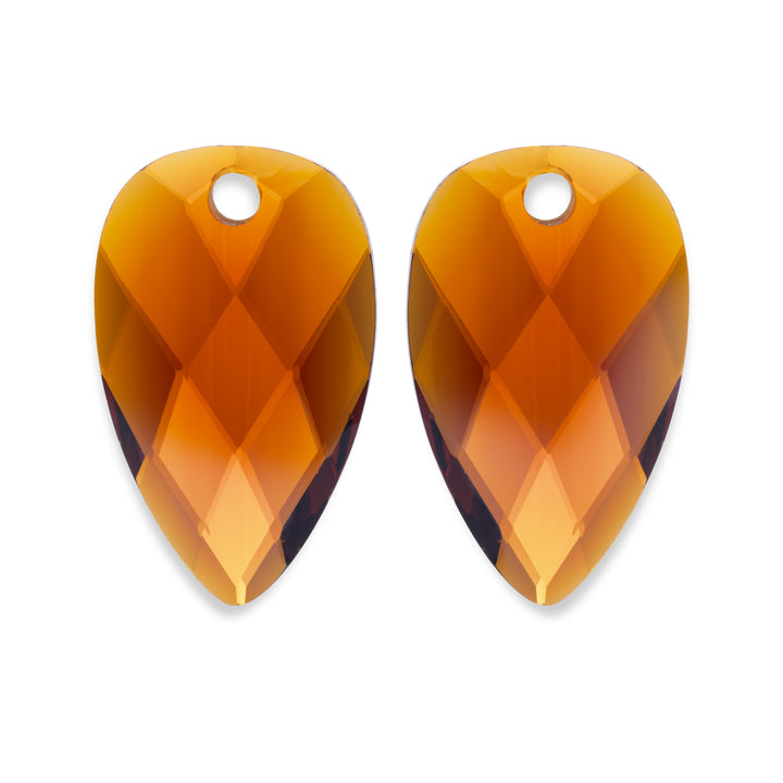 Citrine Quartz Blossom Pierres d'oreille