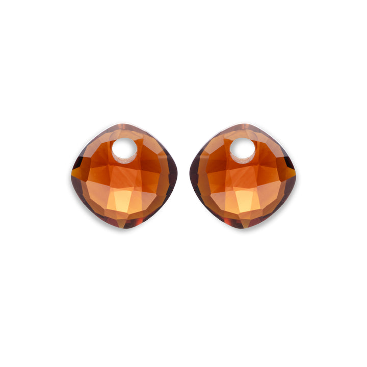 Citrine Quartz Cushion Cut Pierres d'oreille