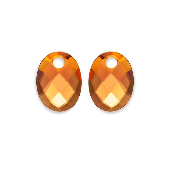 Citrine Quartz Medium Oval Earring Gemstones