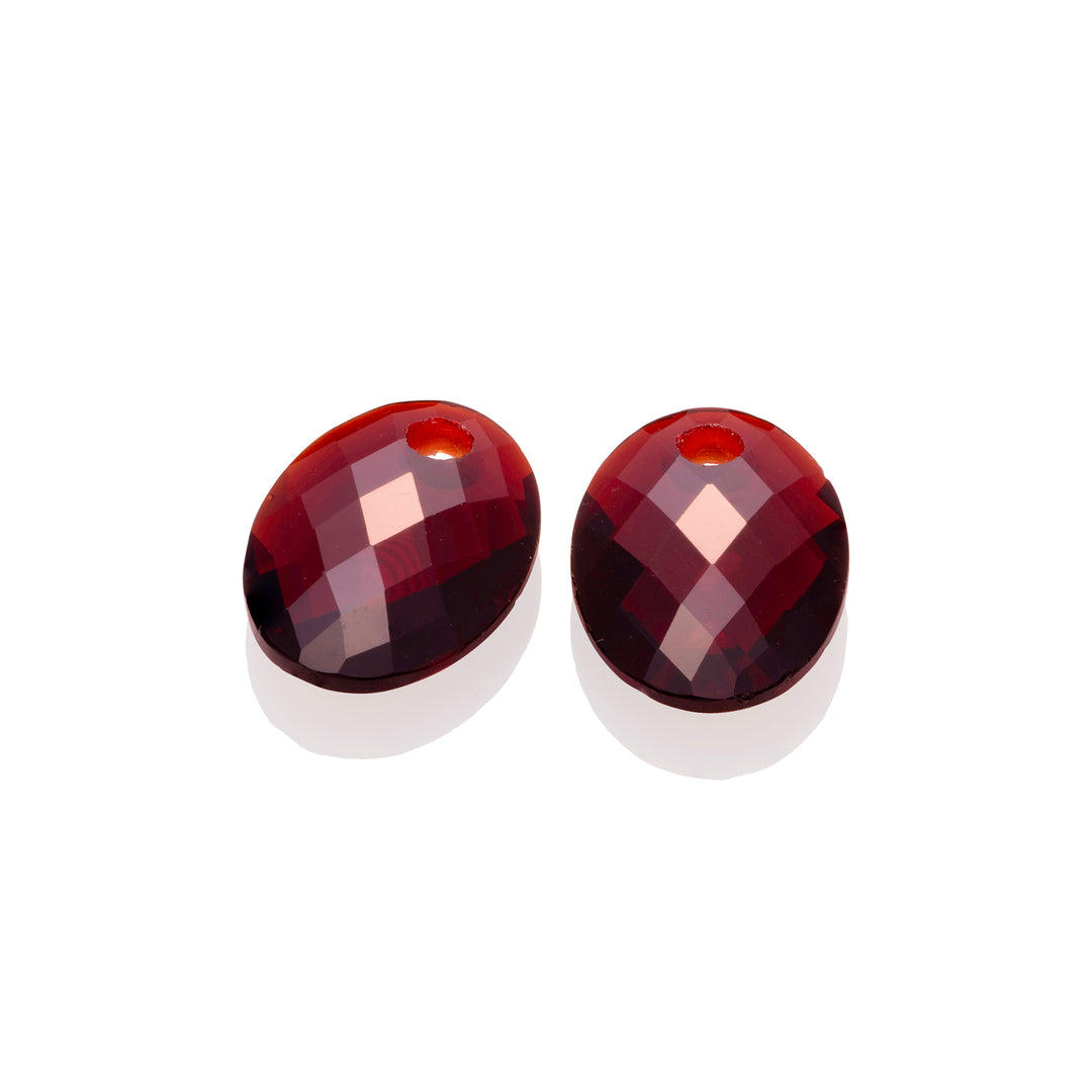 Ruby Quartz Medium Oval Earring Gemstones