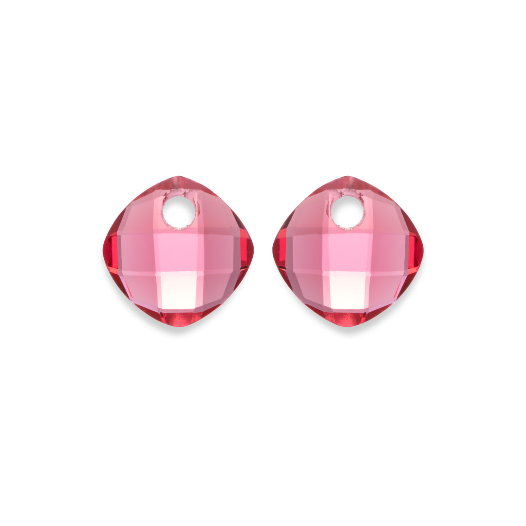 Fuchsia Quartz Cushion Cut Pierres d'oreille