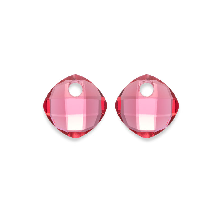 Fuchsia Quartz Cushion Cut Pierres d'oreille