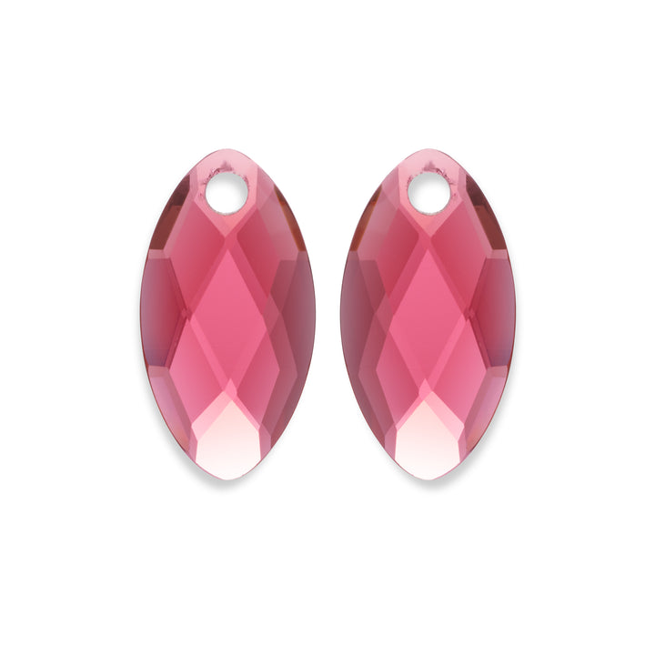 Fuchsia Quartz Leaf Earring Gemstones