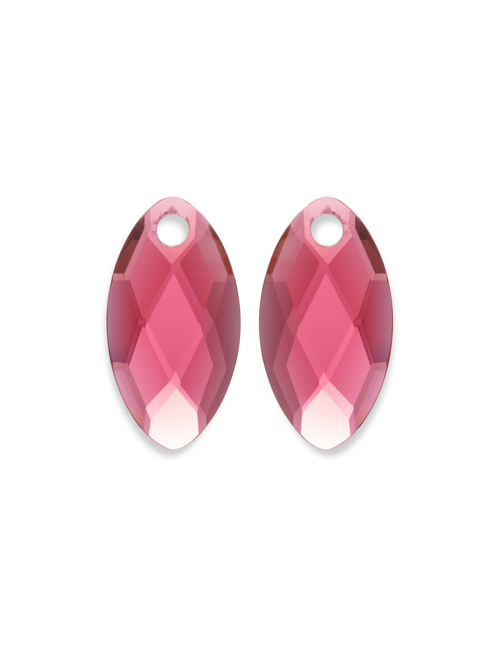 Fuchsia Quartz Leaf oorbel edelstenen