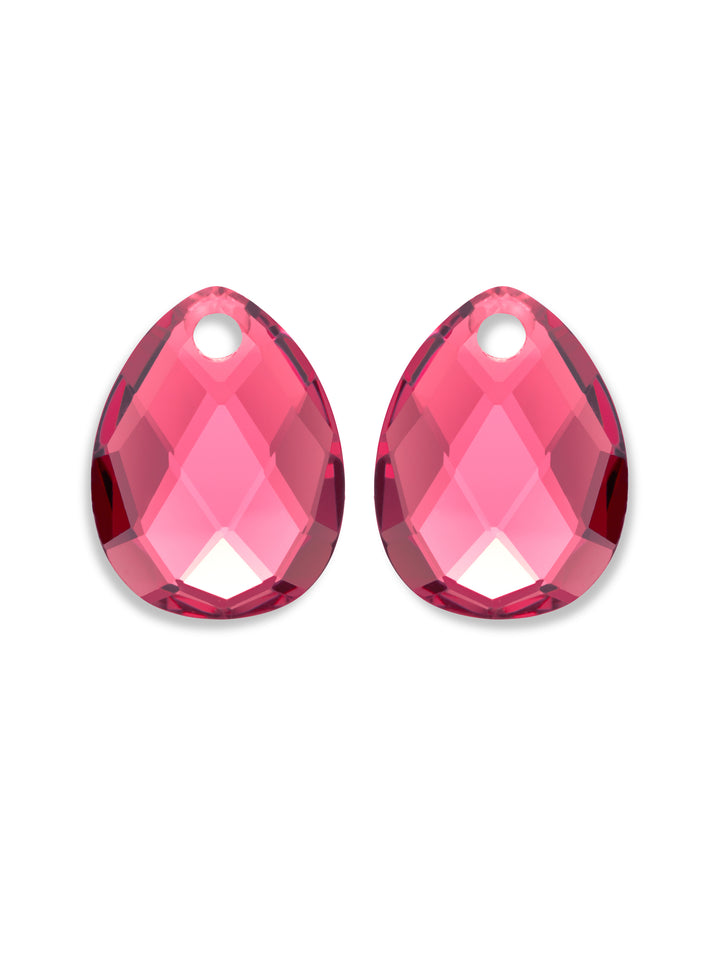 Fuchsia Quartz Afterglow oorbel edelstenen