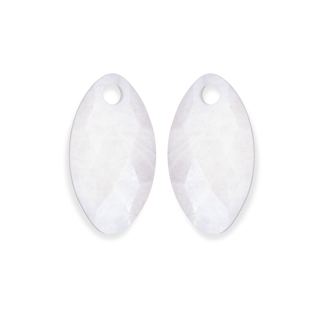 Moonstone Leaf Earring Gemstones