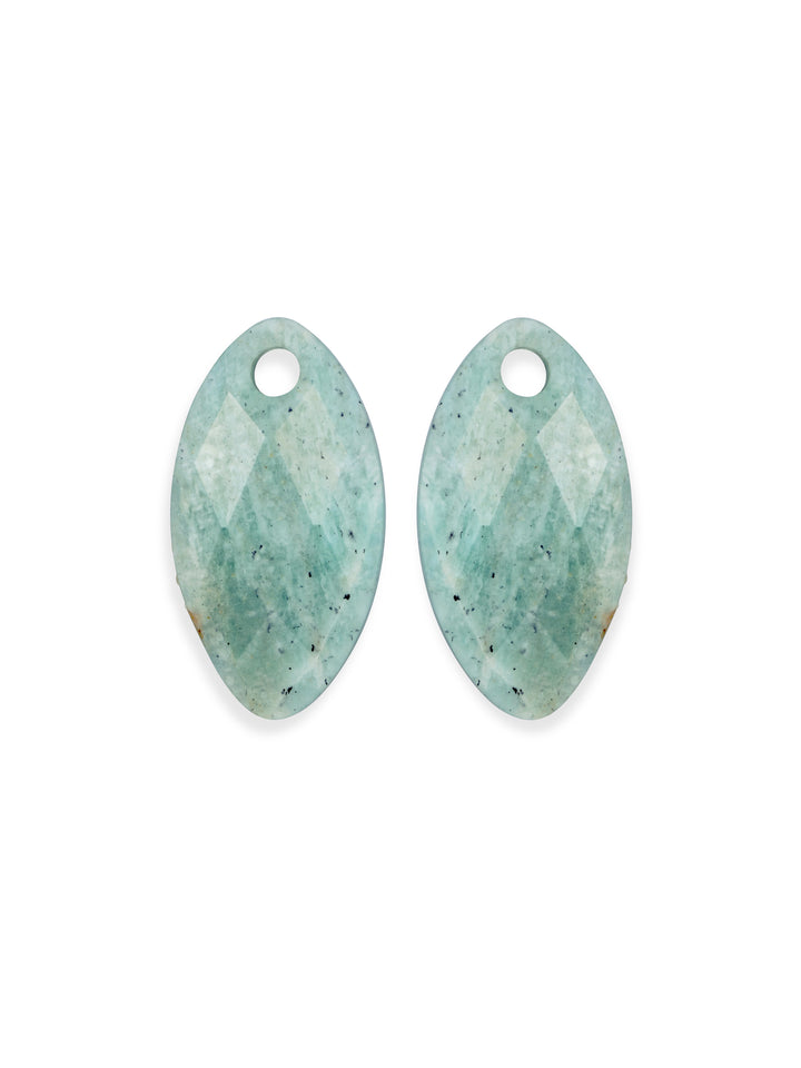 Rich Green Amazonite Leaf oorbel edelstenen